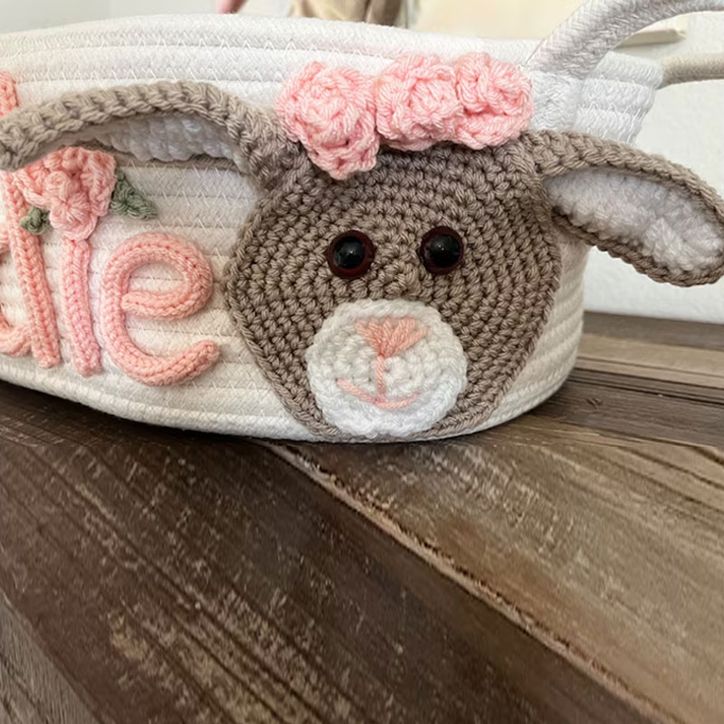 Personalized Rope Cotton Baskets Storage basket