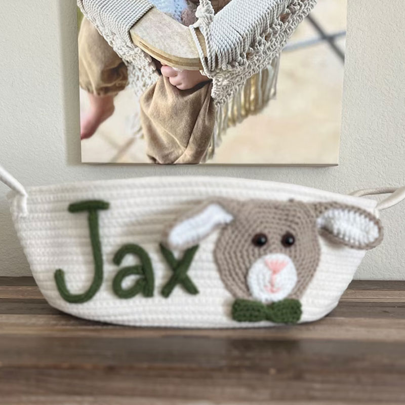 Personalized Rope Cotton Baskets Storage basket