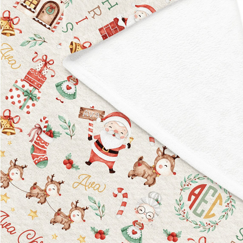 Personalized Santa Claus Blanket Gift For Baby