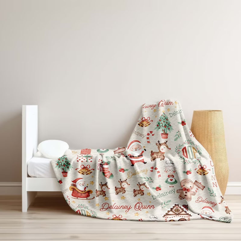 Personalized Santa Claus Blanket Gift For Baby