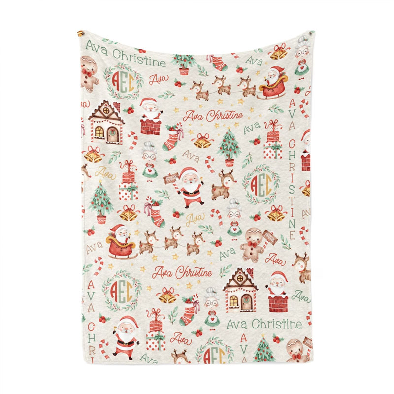 Personalized Santa Claus Blanket Gift For Baby