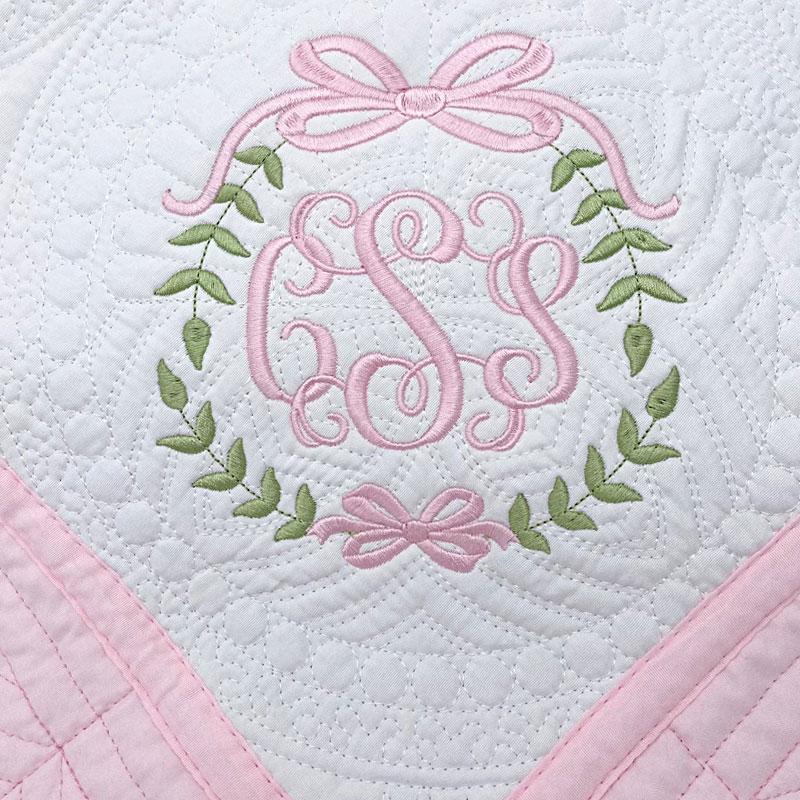 Heirloom Baby Quilt, Personalized Baby Girl Quilt, Beautiful Soft saving Daisy Floral Personalized Baby Quilt with Birthdate (Date of Birth)