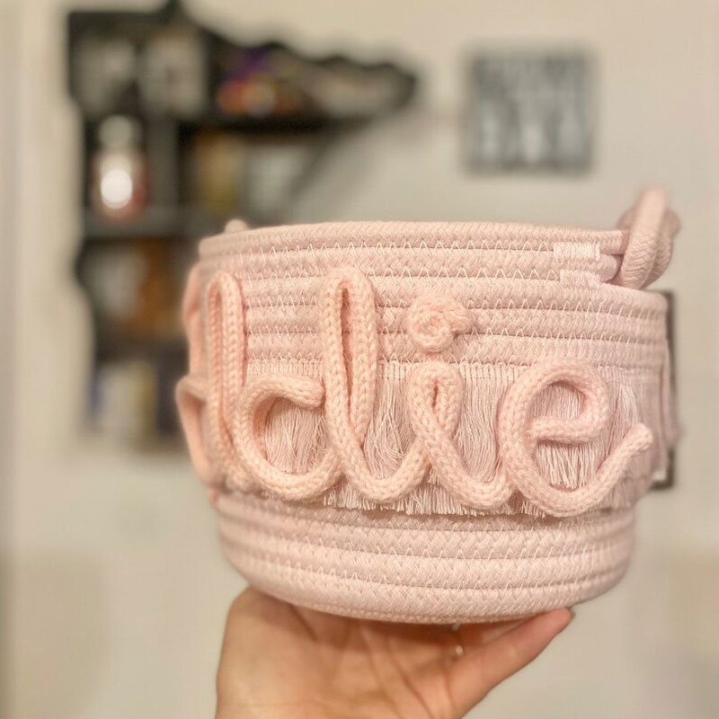 Newborn Toy Name Basket baby shower gift