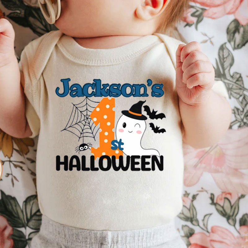 Personalized first Halloween bodysuit