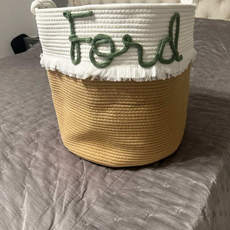 Personalized laundry basket large baby tote