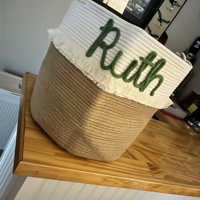Personalized laundry basket large baby tote