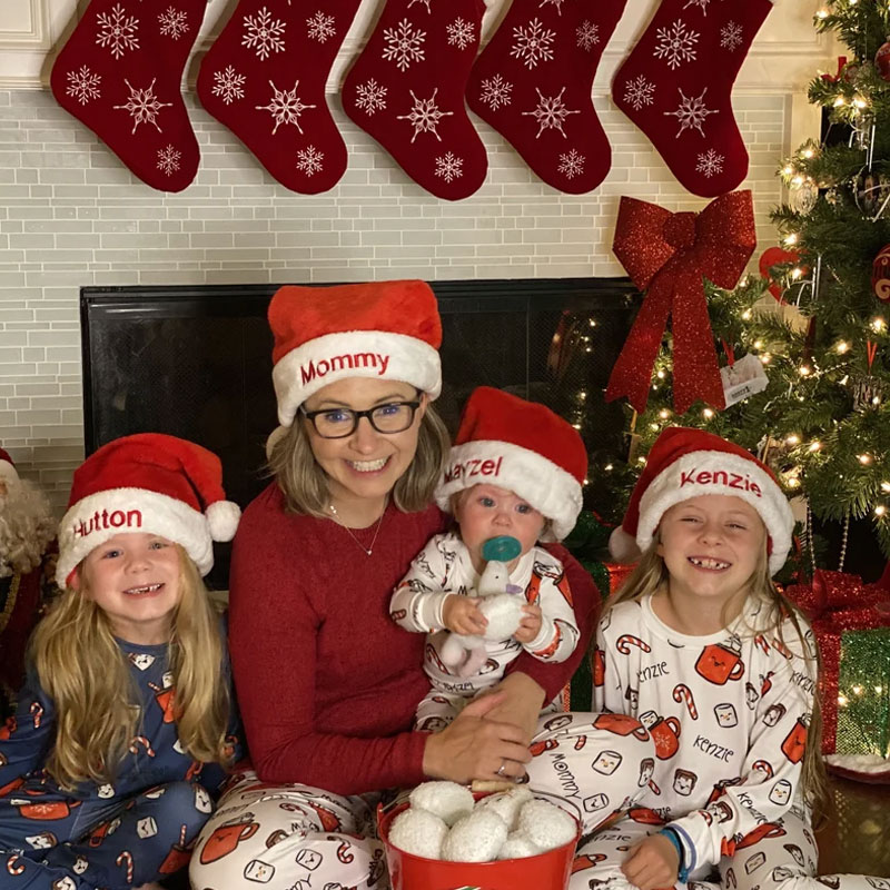Plush Velvet Personalized Santa Hat