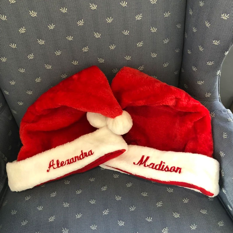 Plush Velvet Personalized Santa Hat