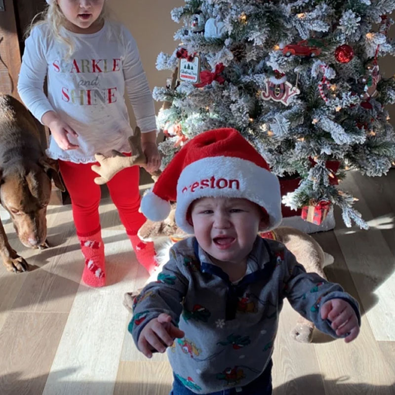 Plush Velvet Personalized Santa Hat