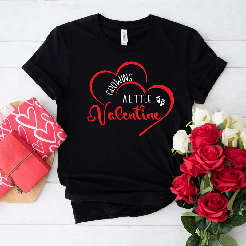 Pregnant Valentine Expecting Mom And Me Shirt
