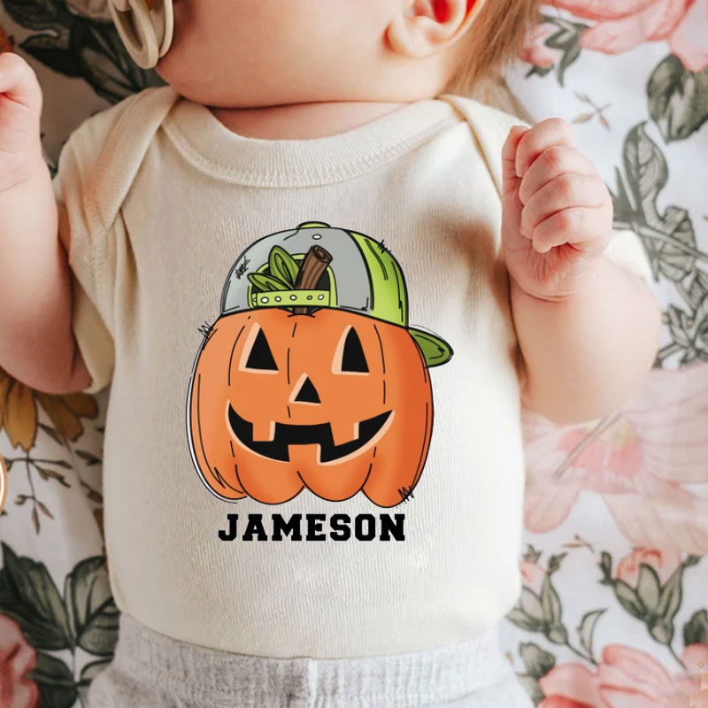 Pumpkin Dude Ghost Onesie Bodysuit