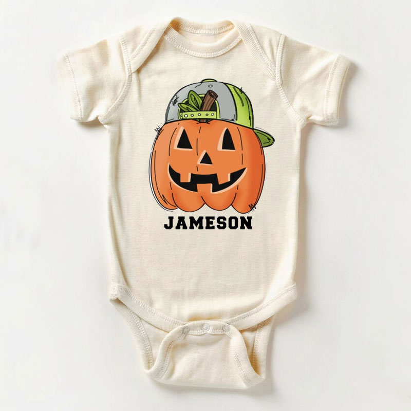 Pumpkin Dude Ghost Onesie Bodysuit