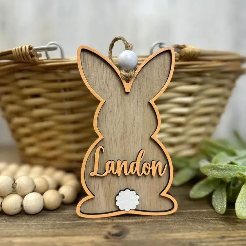 Custom 3D Easter Bunny Name Tag