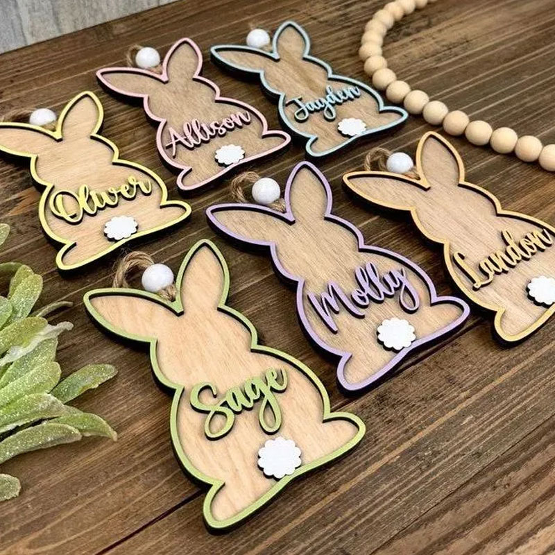 Custom 3D Easter Bunny Name Tag
