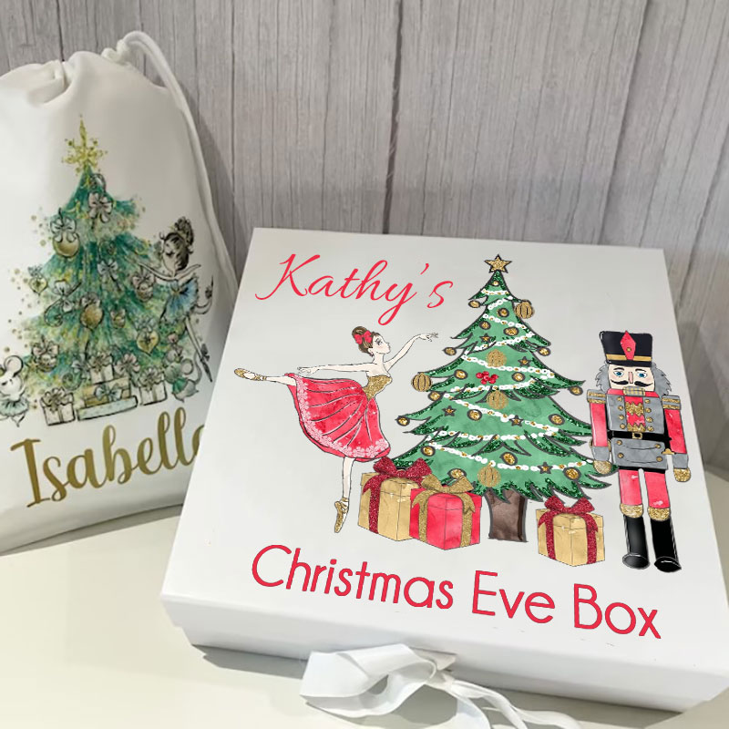 Red Nutcracker Ballet Vintage Christmas Eve Box