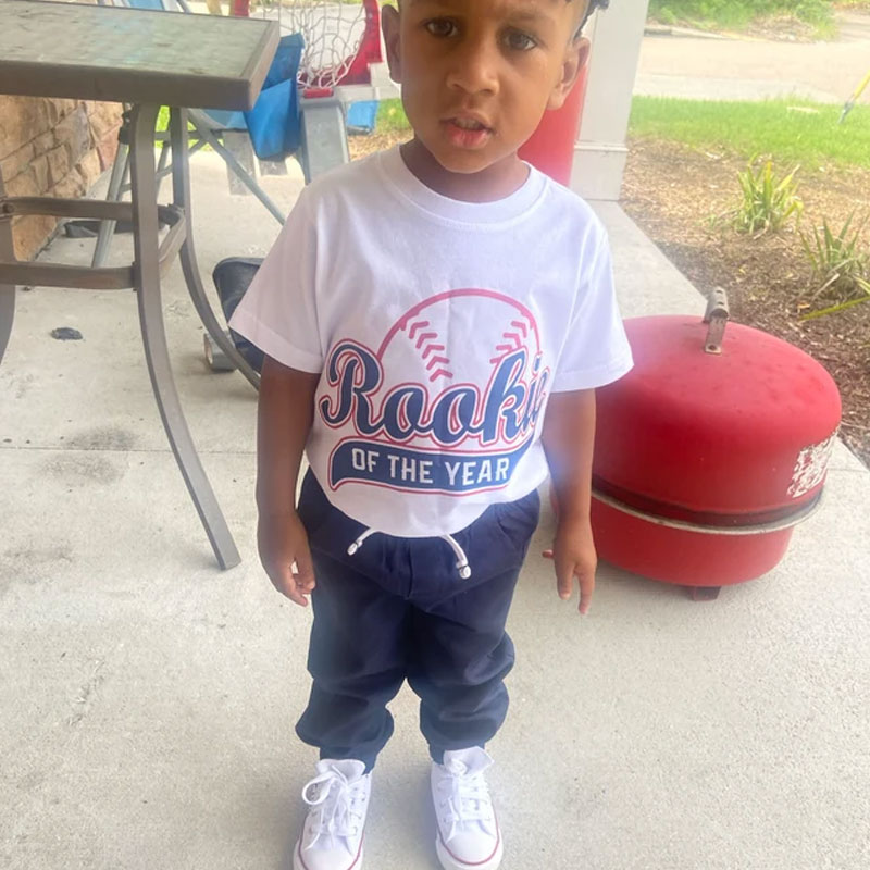 Rookie of the year boys baseball birthday Tshirt
