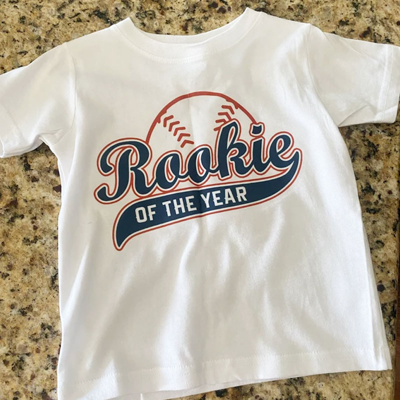 Rookie of the year boys baseball birthday Tshirt