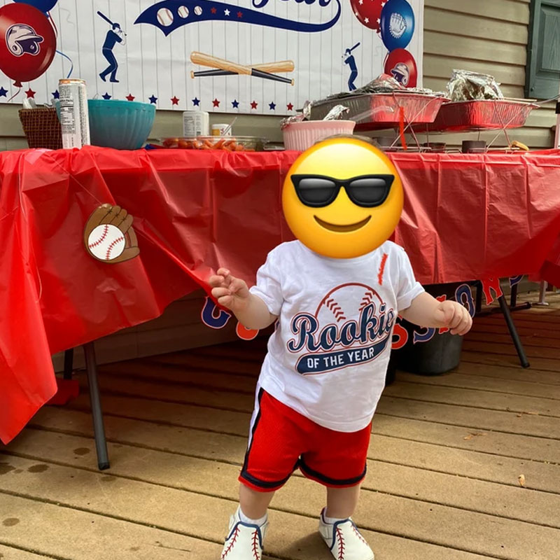 Rookie of the year boys baseball birthday Tshirt