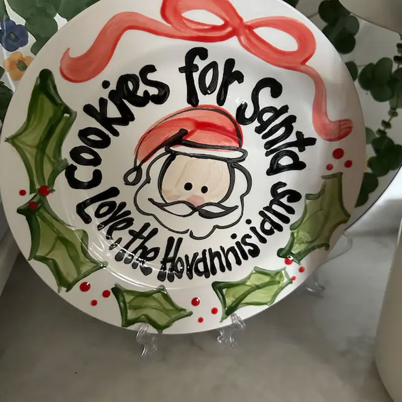 Santa personalized plate and mug