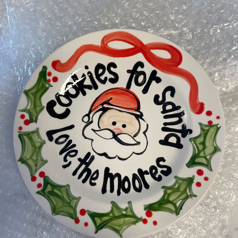 Santa personalized plate and mug