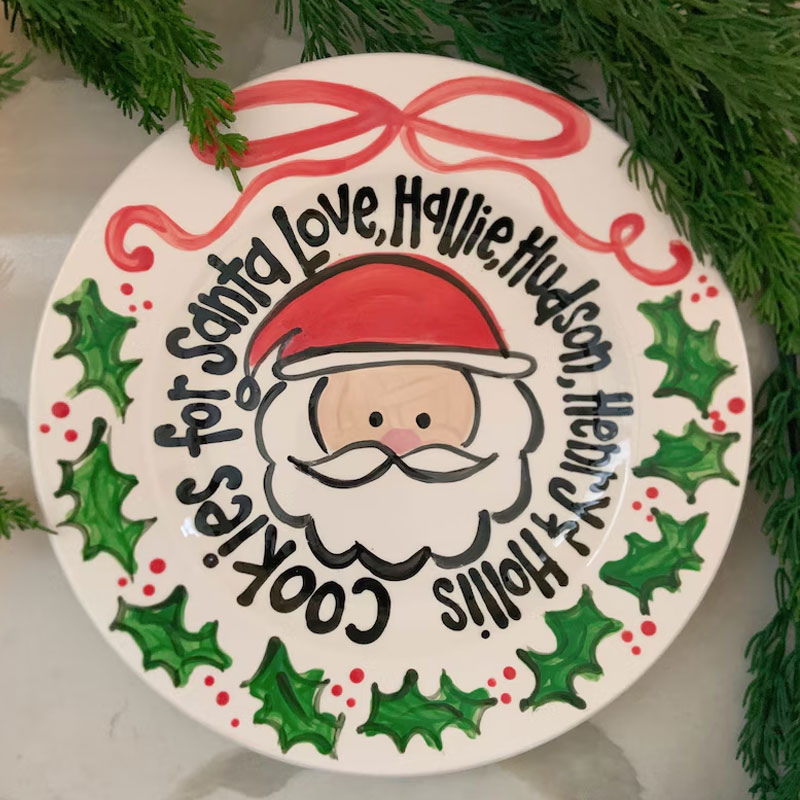Santa personalized plate and mug