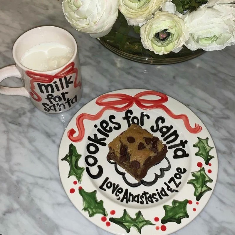 Santa personalized plate and mug