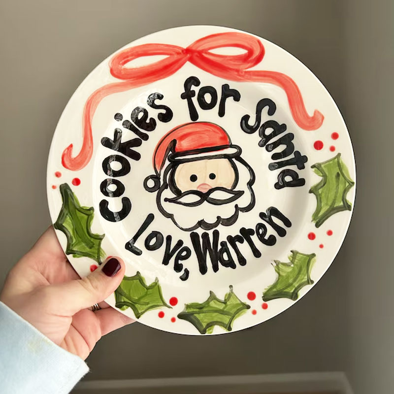 Santa personalized plate and mug