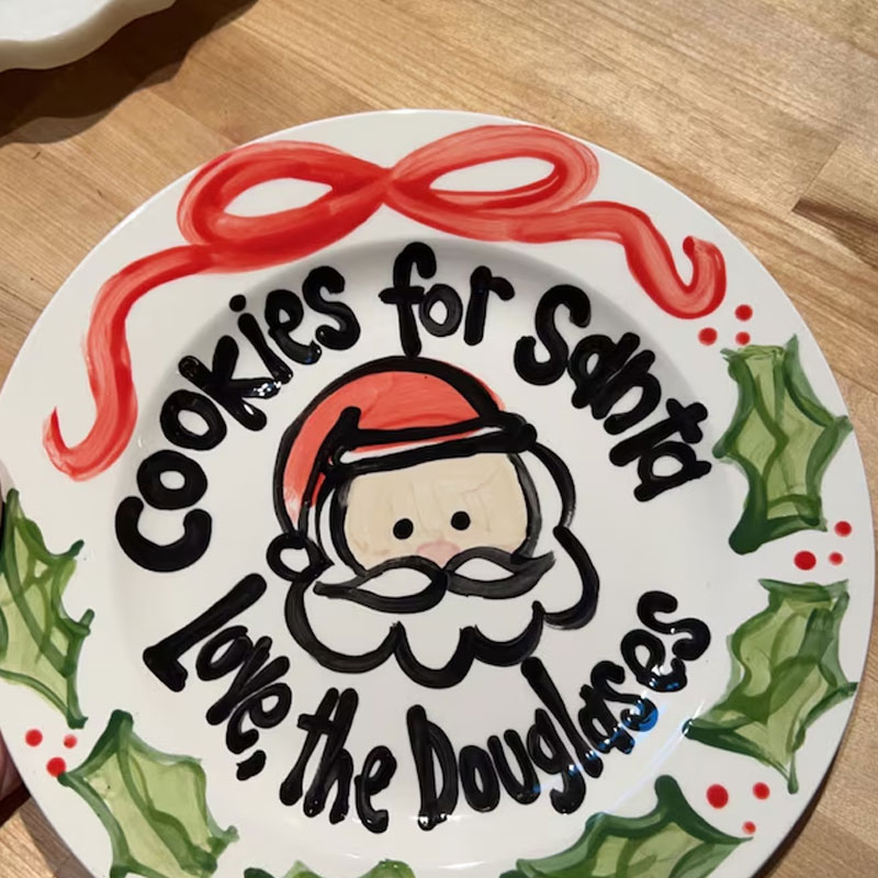 Santa personalized plate and mug