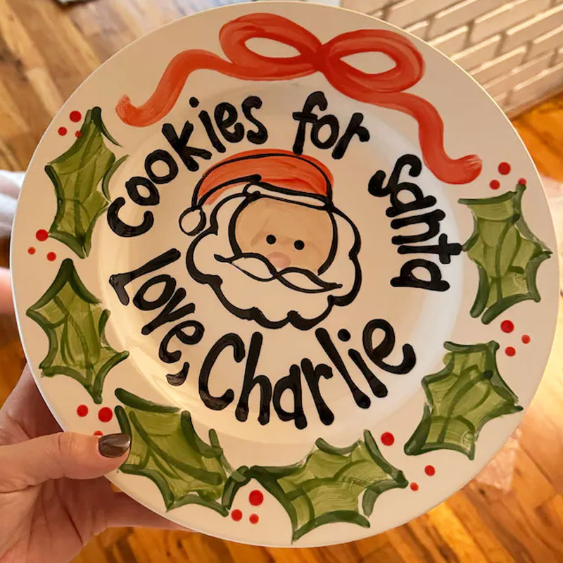 Santa personalized plate and mug
