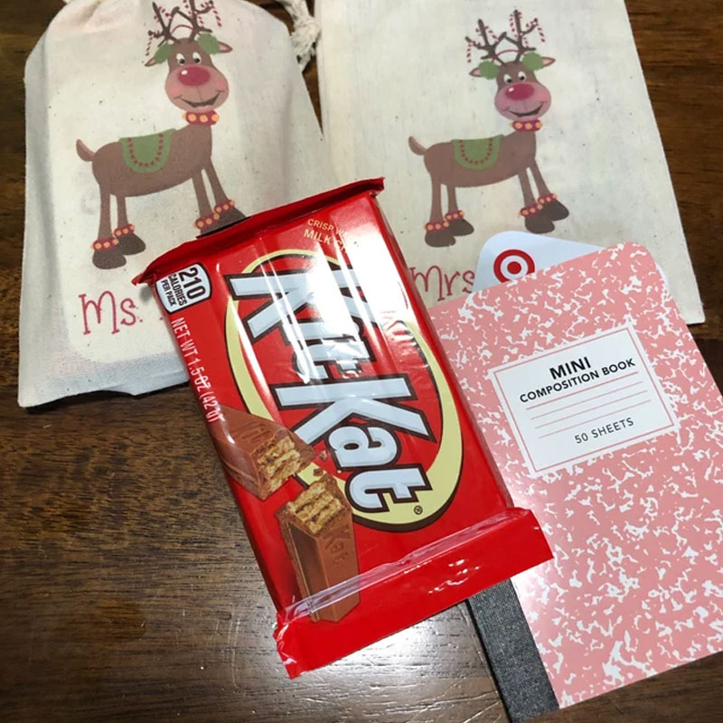 Set of 10 Kid's Christmas Party Favor Bags