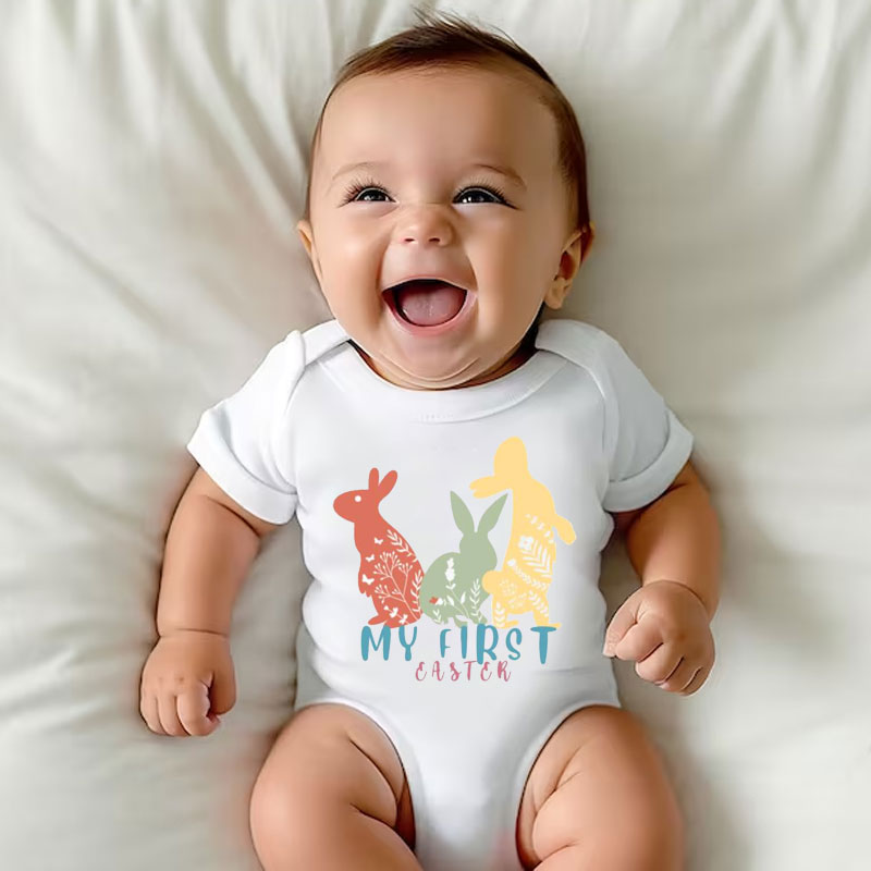 Spring Easter Bunny Baby Bodysuit