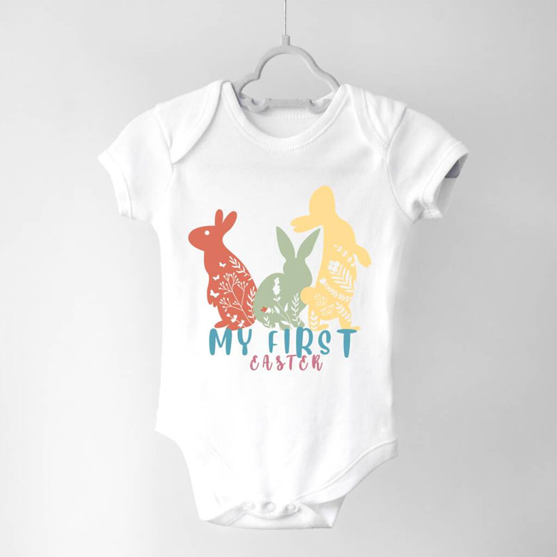 Spring Easter Bunny Baby Bodysuit