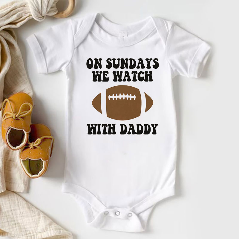 Sunday Football With Daddy Baby Bodysuit