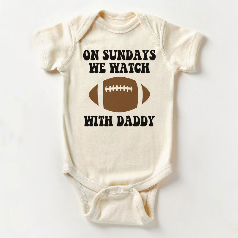 Sunday Football With Daddy Baby Bodysuit