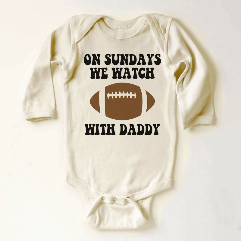 Sunday Football With Daddy Baby Bodysuit