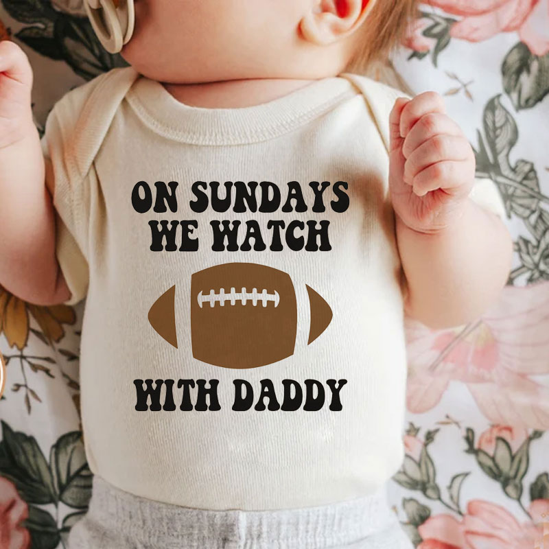 Sunday Football With Daddy Baby Bodysuit