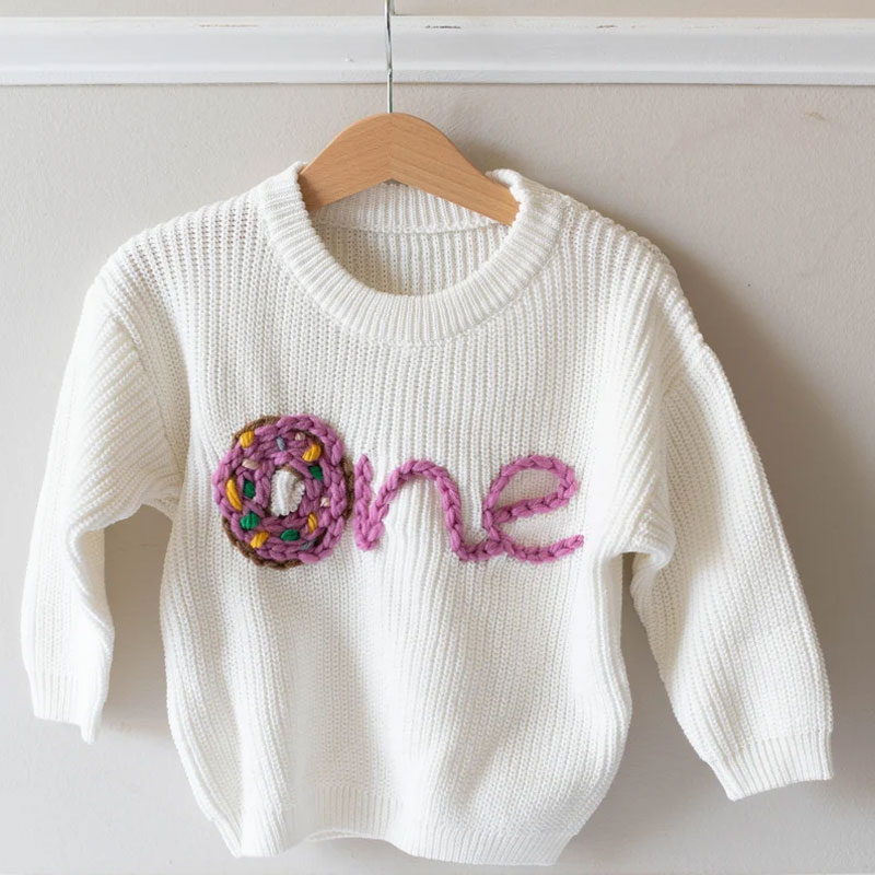 Sweet One First Birthday Embroidered Sweater