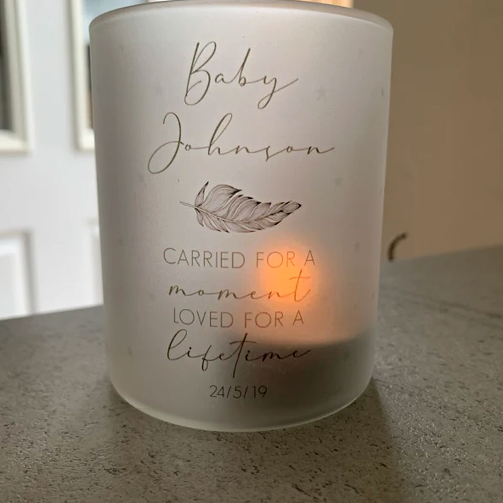 Personalised Baby Loss Candle Jar, Miscarriage Memorial  Keepsake Gift