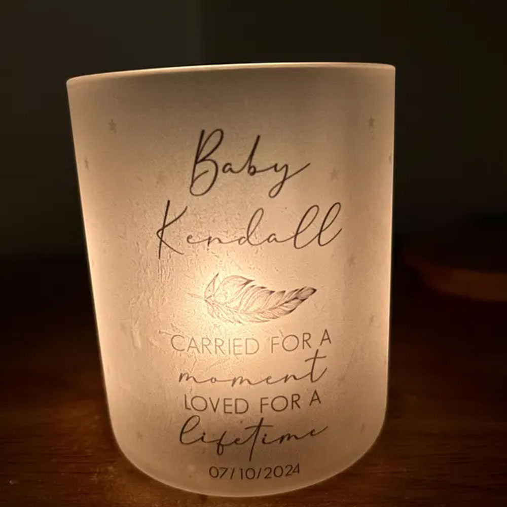 Personalised Baby Loss Candle Jar, Miscarriage Memorial  Keepsake Gift