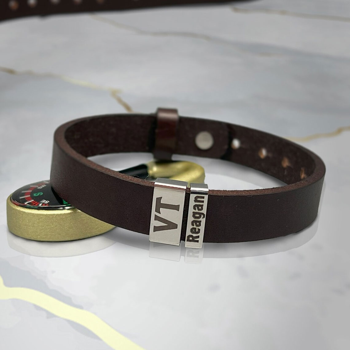 Personalized Dad Gifts, Dads Initial Kids Name Bracelet