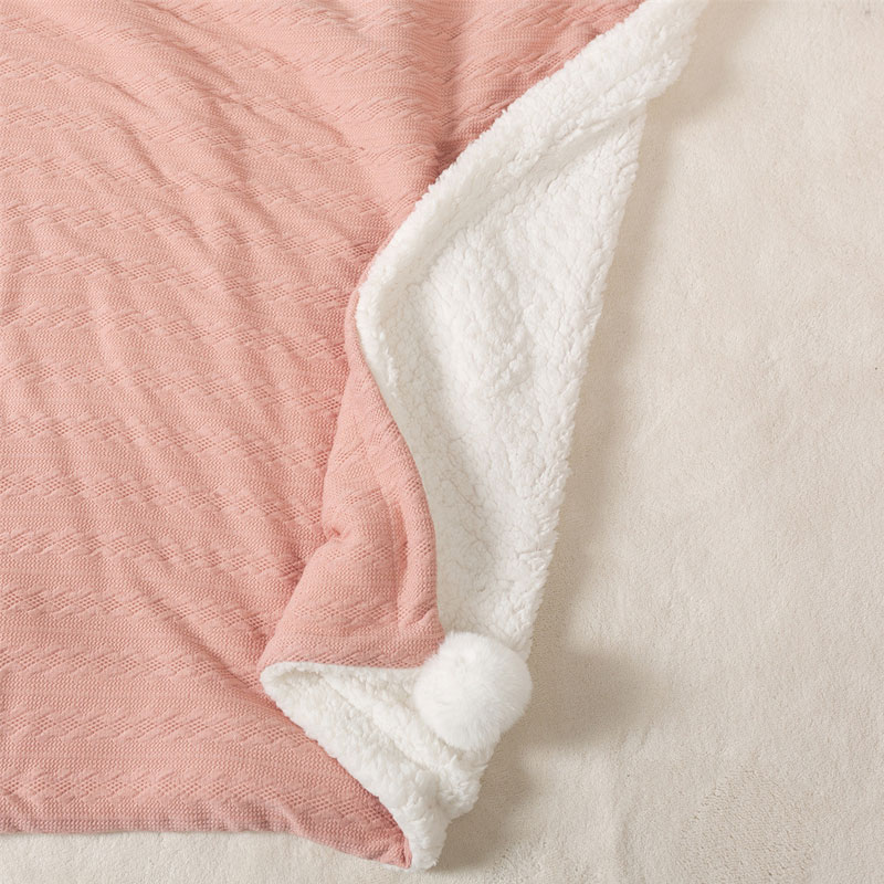 Personalised Baby, Toddler Cable Sherpa Knit Blanket