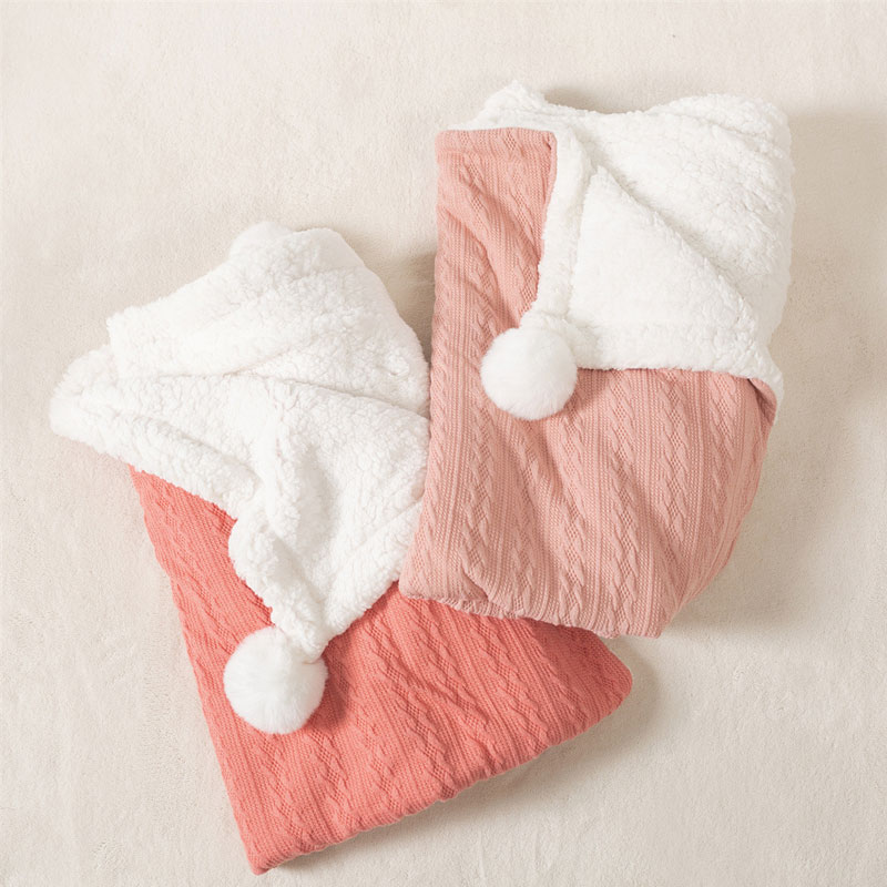 Personalised Baby, Toddler Cable Sherpa Knit Blanket