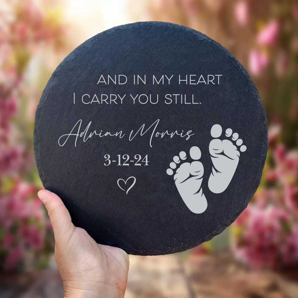 Personalized Memorial Stone with Name & Date, Baby Loss Sympathy Gift