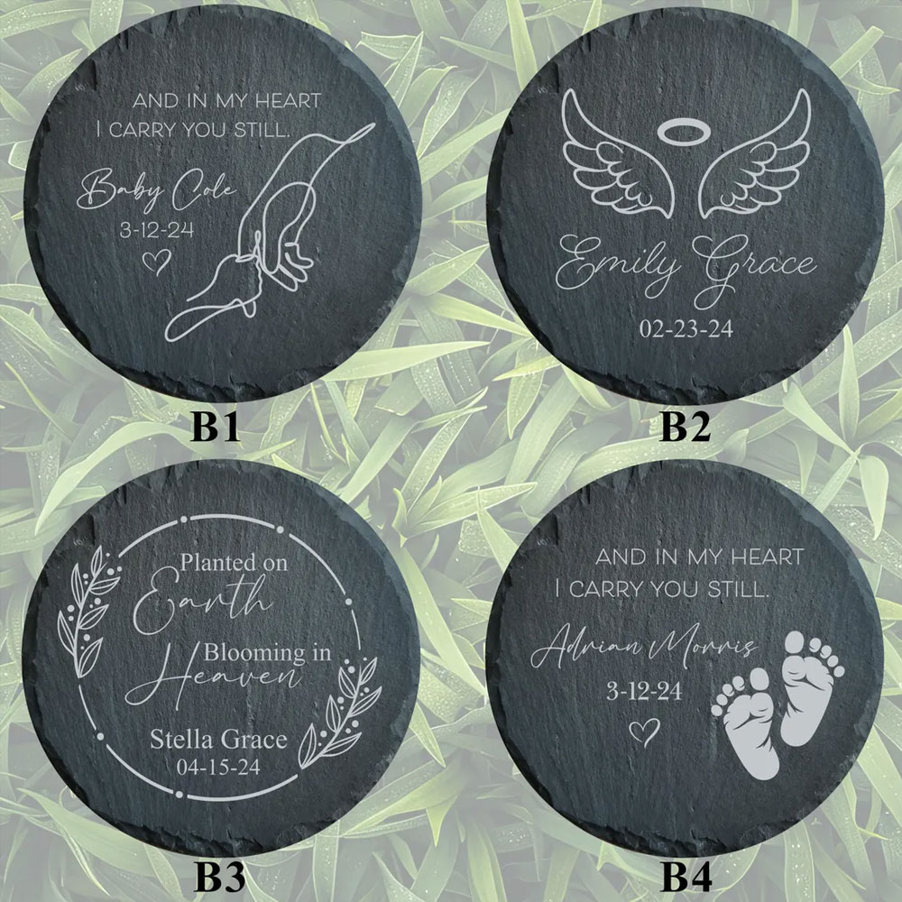 Personalized Memorial Stone with Name & Date, Baby Loss Sympathy Gift