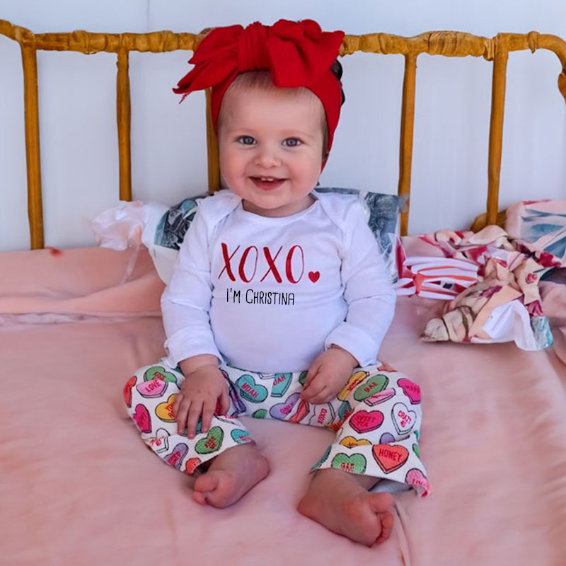 Personalized Valentines Day Baby Bells Set