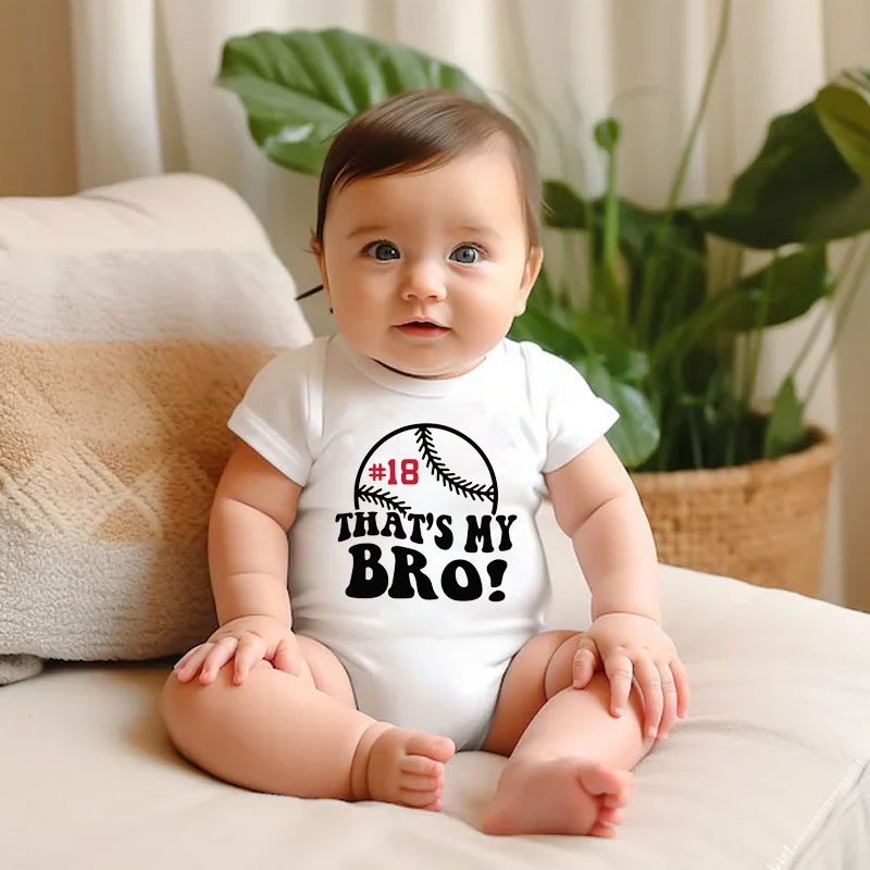That's My Bro Custom Player Number Bodysuit