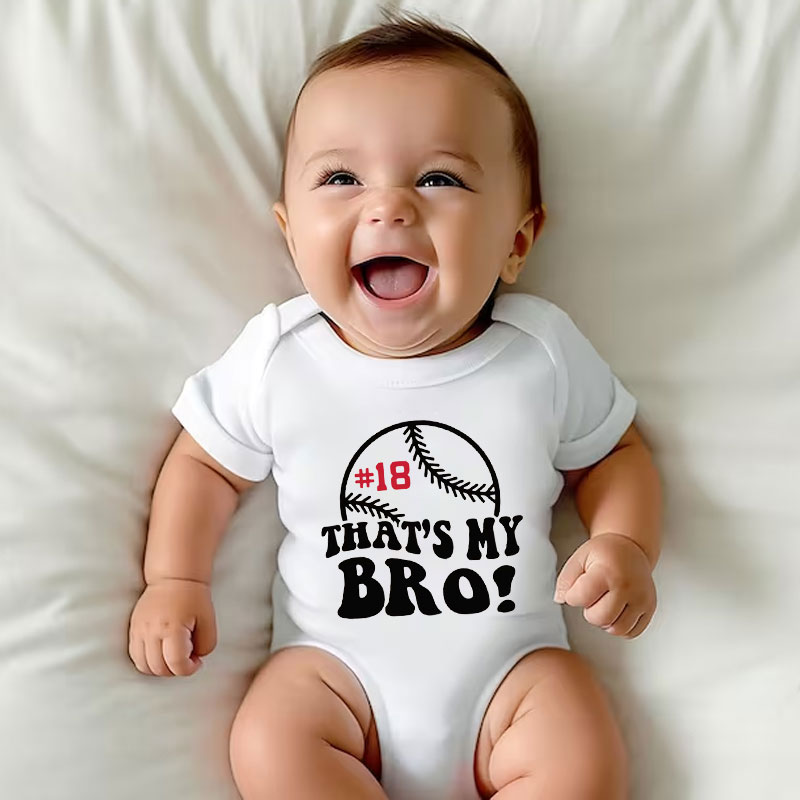 That's My Bro Custom Player Number Bodysuit