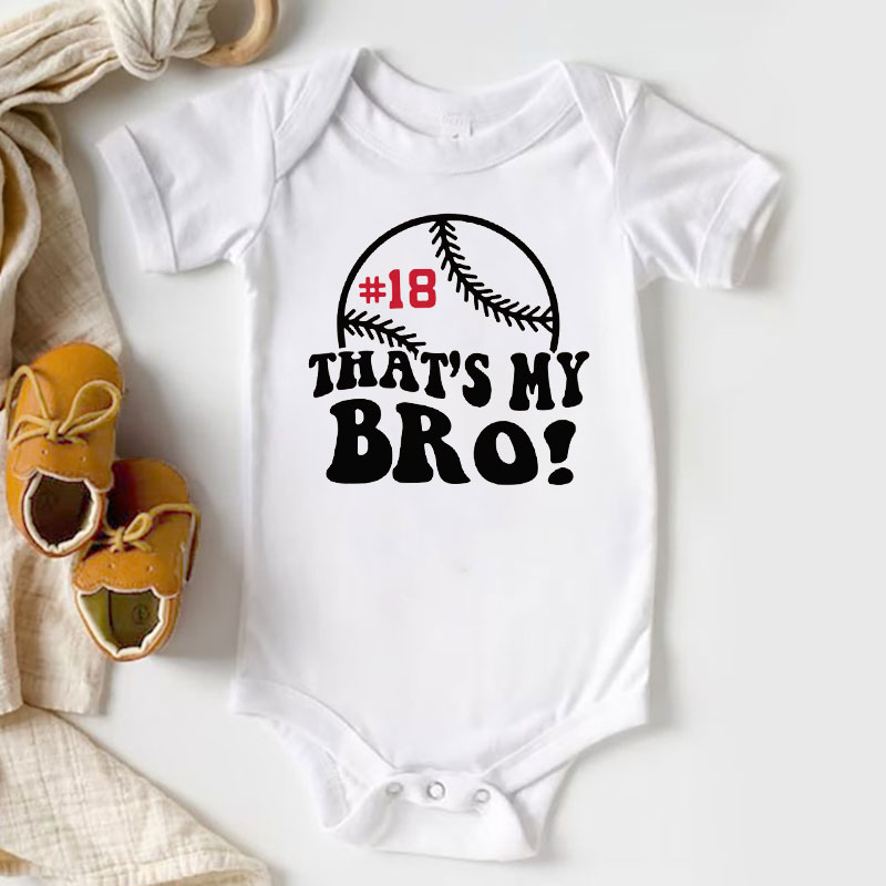 That's My Bro Custom Player Number Bodysuit