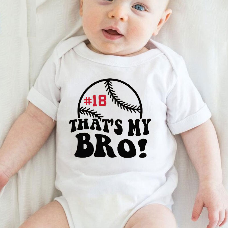 That's My Bro Custom Player Number Bodysuit