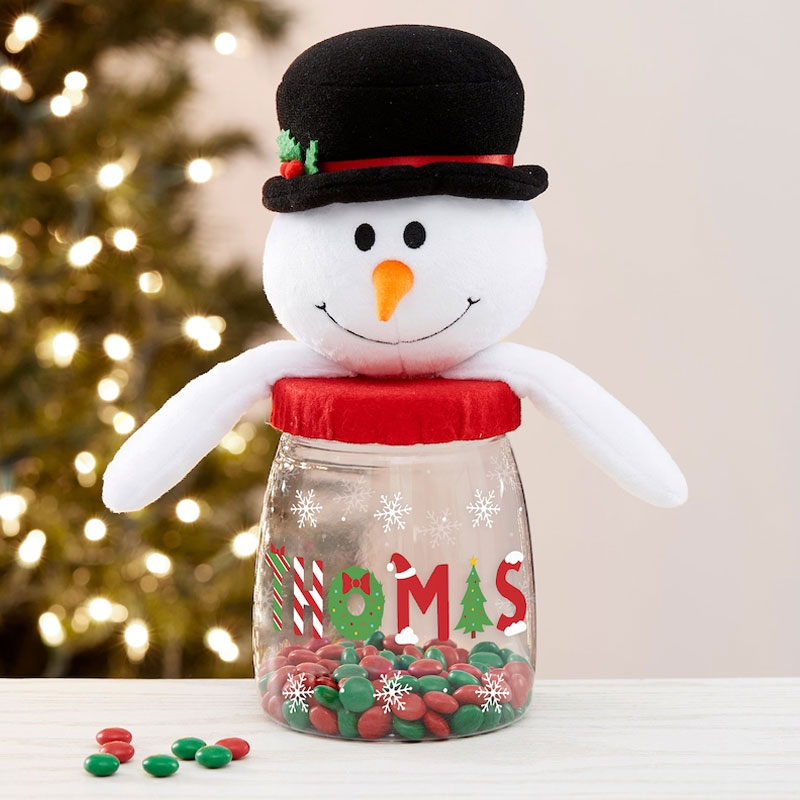 The Joys Of Christmas Personalized Christmas Candy Jar